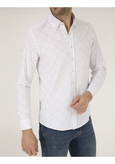 Pierre Cardin Pembe Slim Fit Uzun Kollu Gömlek