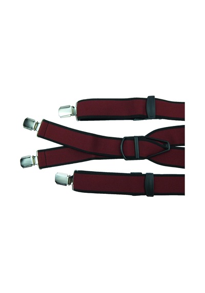 Kemer Sepeti Bordo Pantolon Askısı Dört Klipsli Bordo