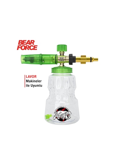 Robeve Bear Force Foam Lance Köpük Yapıcı Aparat 1l Köpük Aparatı Basınçlı Yıkama Makineleri Için Köpük Aparatı Çift Nozzle İle Birlikte Foam Canon Lavor Uyumlu