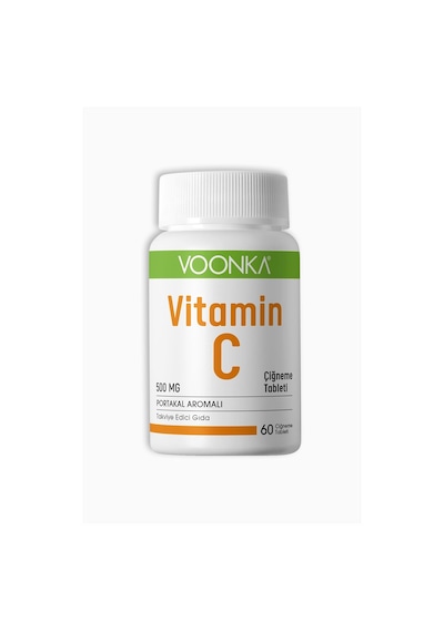 Voonka Vitamin-c Portakal Aromalı Takviye Edici Gıda 60 Tablet
