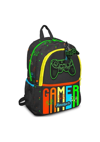 Minosso Gamer Desenli Erkek Çocuk İlkokul Sırt Çantası 1009 Çok Renkli
