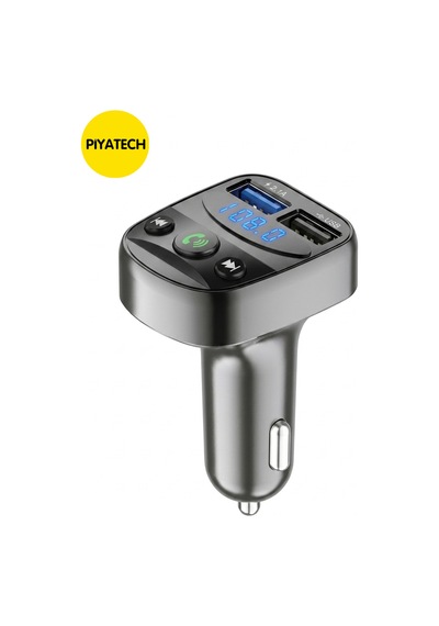 Bluetooth Araç Kiti Fm Transmitter Ve 2.1a Hızlı Şarj Cihazı - Eller Serbest Görüşme