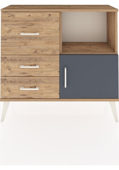 Arges Şifonyer Tek Raflı 3 Çekmeceli Tek Kapaklı 88x30x80 Çam-antrasit/çam Antrasit/çam Arges Şifonyer Tek Raflı 3 Çekmeceli Tek Kapaklı 88x30x80 Çam-antrasit/çam Antrasit/çam