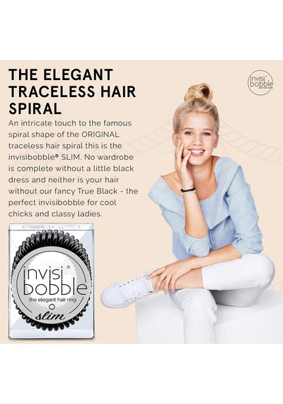 Invisibobble Slim True Black Askılı Paket Saç Lastiği Diğer