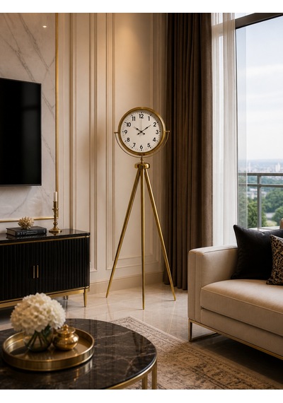 Gold Tripod Ayaklı Lüks Saat