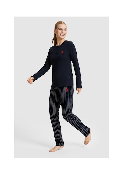 U.S. Polo Assn. Kadın Lacivert Pijama Takımı 50333657-vr033