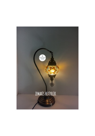 Deveboynu Gece Lambası Otantik Mozaik Lamba Kahverengi - 802910721 Kahverengi