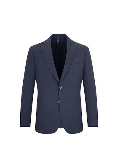 Hatemoğlu Lacivert Slim Fit Mono Yaka Klasik Ceket 36305 Lacivert