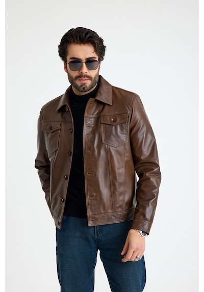 Franko Armondi Jean Model Reguler Erkek Deri Ceket E24-k-899-y Fındık