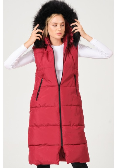 Dewberry Bayan Yelek Z6741 Bordo