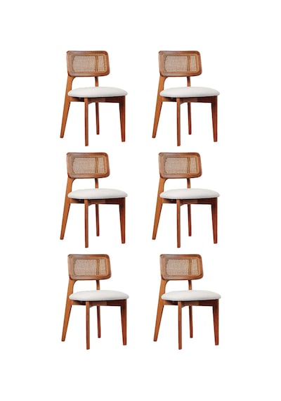 Kuzey Sandalye Ahşap Gürgen 6 Lı Set Cafe,restaurant,mutfak,salon,yemek Odası Sandalyesi Ceviz