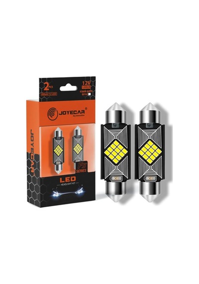 Joyecar 41mm Sofit Ampul F5 Serisi Led 2v, 8w, 12 Led, Beyaz, 2'li Paket