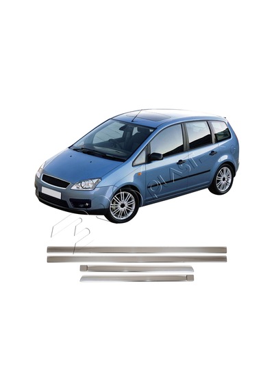 Ford C-max Uyumlu 2003-2010 Krom Yan Kapı Çıtası 4 Parça Paslanmaz Çelik