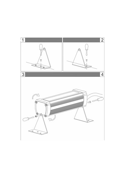 Tunga Aydınlatma Wallwasher Led Projektör 50cm 18w Ip65 220v Rotasyon Ayak Ce 3000k