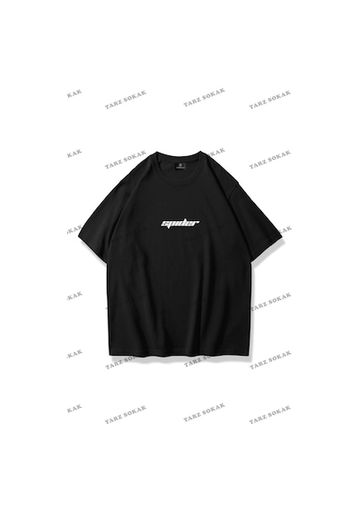 Startmore Unisex Spider Tshirt Siyah