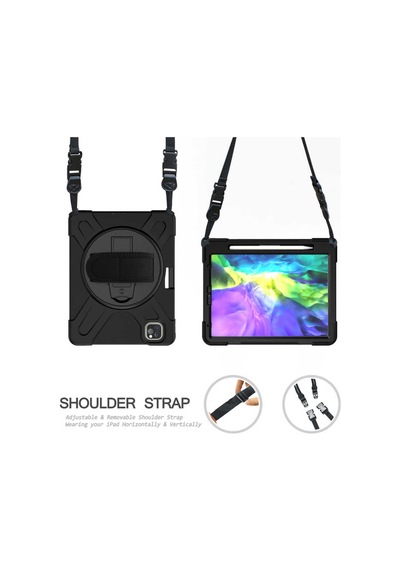 iPad Uyumlu  10.2 8.nesil Eva Boxer Tablet Silikon - Gri Arka Kapak