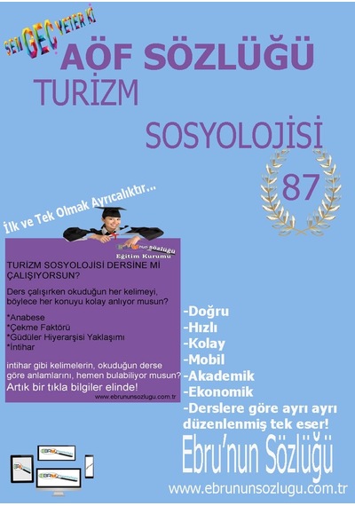 AÖF İİBF Ebrunun Sözlüğü Turizm Sosyolojisi  - E Sözlük