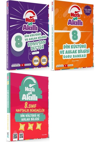 Tammat 8. Sınıf Din Kültürü Hızlı Ve Akıllı Soru + Defter + 32 Haftalık Deneme Set 3 Kitap