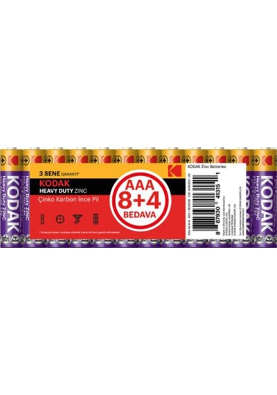 2 Adet Kodak 12'li İnce Pil