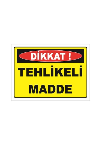 Tehlikeli Madde - İsg Levhası Levha 25x35 Cm Galvaniz Saç 0,4 Mm Ktm 049