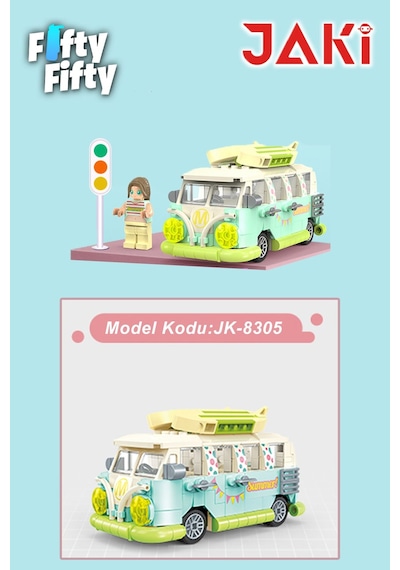 Jaki Maker Pop Tatil Otobüsü -jk8305 323 Parça Oyuncak Yapım Seti