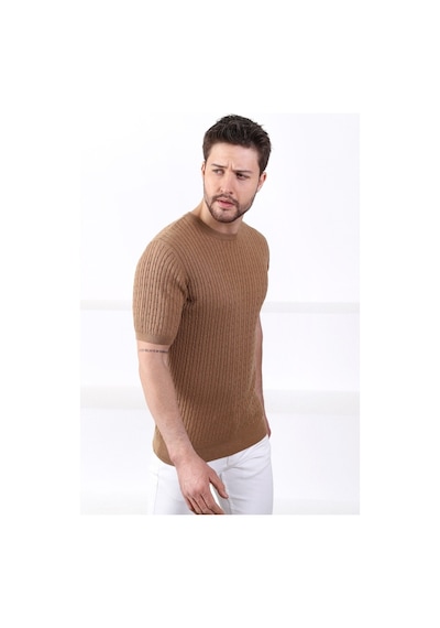 Ferraro Camel Bisiklet Yaka Erkek Pamuk Triko T-Shirt-Kahverengi (417934597) Kahverengi Ferraro Camel Bisiklet Yaka Erkek Pamuk Triko T-Shirt-Kahverengi (417934597) Kahverengi
