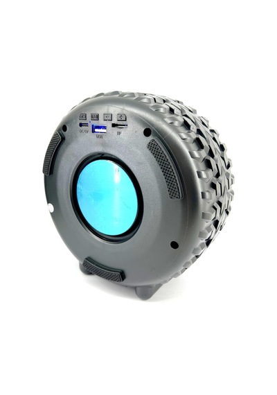 Mt20 Speaker Hoparlör Taşınabilir Lastik Jant Tasarım Şarjlı Bataryalı Bluetooth Hoparlör + Fm Radyo, Usb-tf Card Bağlantı Rgb Işıklı