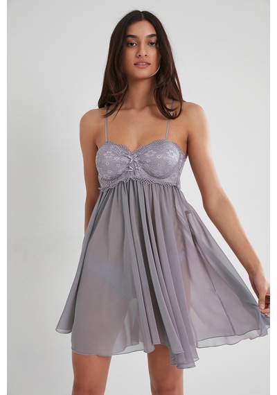 Pierre Cardin 880 Saten Gecelik - Royal Royal