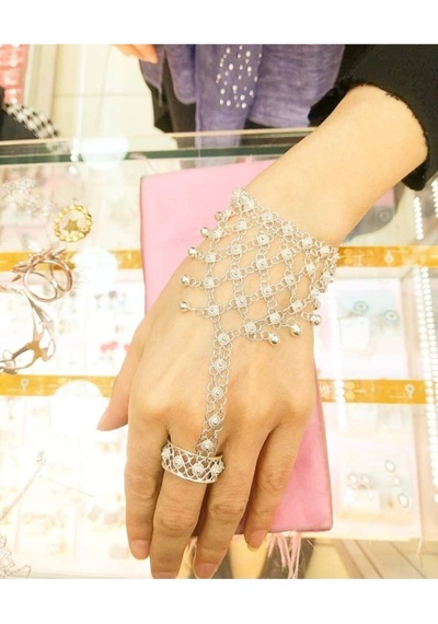 Oriental Kuyumculuk Jewellery Telkari Kişniş Modeli Gümüş Şahmeran Bileklik Eldiven Gümüş