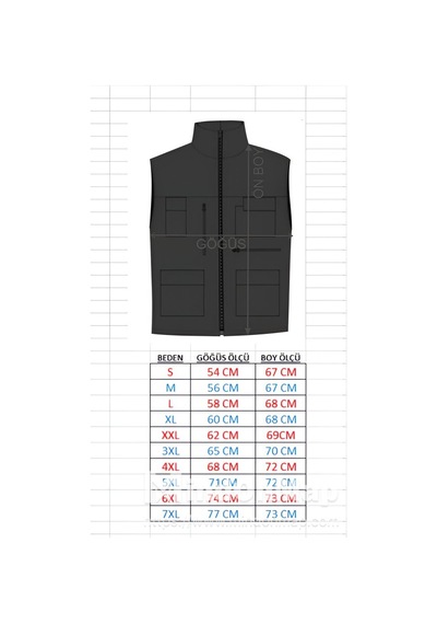 Derin Mavi Çok Cepli Günlük - İş Yeleği Xl-10xl Arası Bedenler Siyah