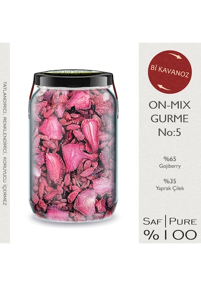 Bi Kavanoz On-mıx/5 Yaprak Çilek Kurusu + Gojiberry Muhteşem İkili Goji Berry + Çilek Kurusu Diğer