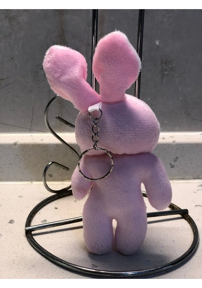 Sevimli Tavşan Peluş Oyuncak Anahtarlık Uyku Arkadaşı Hediyelik 12 Cm PEMBE