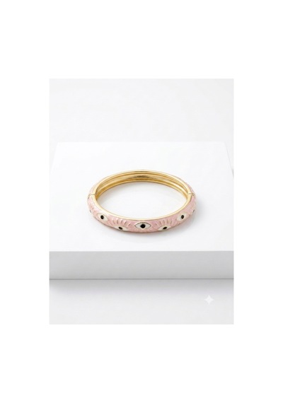 Çelik Pinterest Mineli Kelepçe Bileklik Kararmaz Hediye Kutulu Pembe - 891190452 Pembe