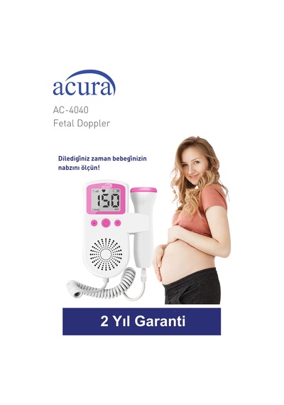 Fetal Doppler Pembe Bebek Nabız Duyma Cihazı