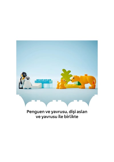 LEGO® DUPLO® Kasabası Vahşi Hayvan Aileleri: Penguenler ve Aslanlar 10442 - 2 Yaş ve Üzeri Küçük Çocuklar için Eğitici Oyuncak Yapım Seti (10P) LEGO® DUPLO® Kasabası Vahşi Hayvan Aileleri: Penguenler ve Aslanlar 10442 - 2 Yaş ve Üzeri Küçük Çocuklar için Eğitici Oyuncak Yapım Seti (10P)