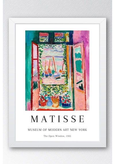 Henri Matisse The Open Window Çerçeveli Tablo - Açık Pencere - Eklektik Tarz Duvar Dekoru