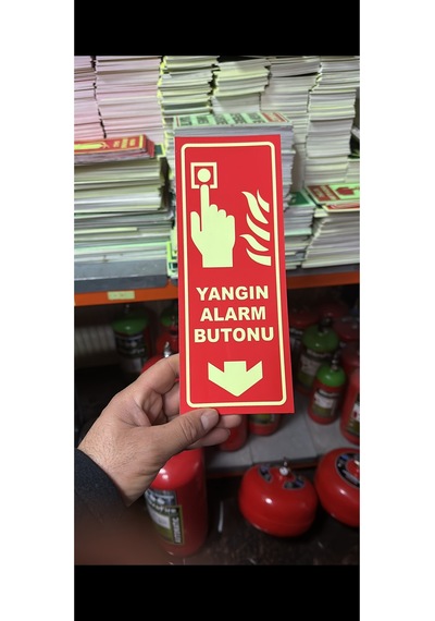 Yangın Fosforlu Yangın İhbar Buton Levhası Bir Adet
