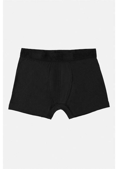 Süvari Siyah Regular Düz Boxer