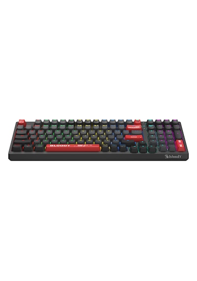 Bloody WS98 Siyah Q Türkçe 2.4G + Bluetooth Kablosuz RGB Hot Swapple Mekanik Klavye-Red Plus Switch