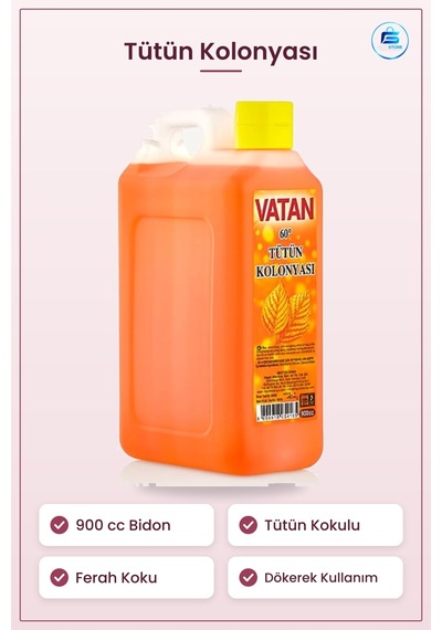 Tütün Kolonyası Cc Bidon Derece Ev Banyo Kullanımına Uygun Ferah