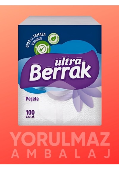 Ultra Berrak Kağıt Peçete 100 Lü Dayanıklı Ve Hijyenik