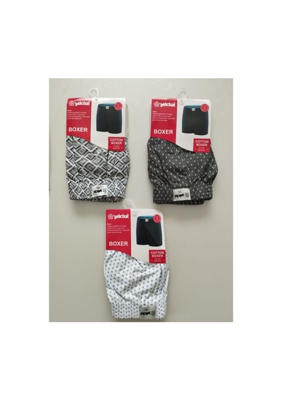 Yıldız Kit İç Giyim 3'lü Pamuk 2xl Beden Erkek Boxer Çok Renkli