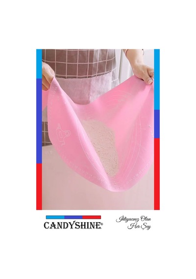 Silikon Renkli Hamur Açma Matı Büyük Boy 50x40cm