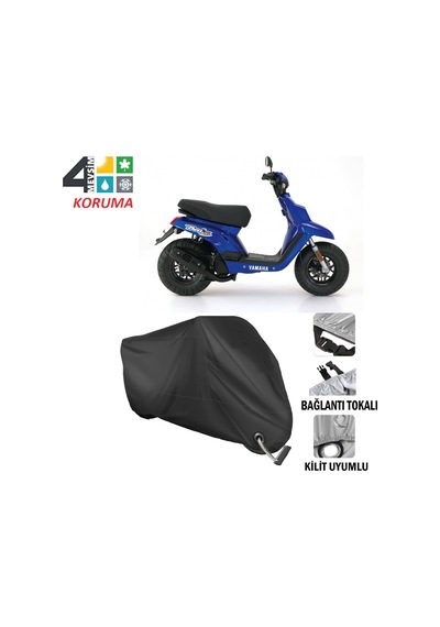 Yamaha Bws 100 Motosiklet Brandası ( Kilit Uyumlu - Siyah