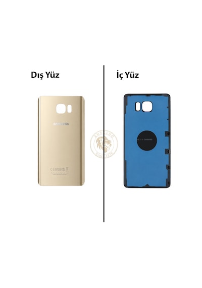 Samsung Galaxy Note 5 Gold Renk Arka Kapak Arka Cam Batarya Kapağı Pil Kapağı Lazer Kesim Back Cover Galaxy Note 5 Uyumlu