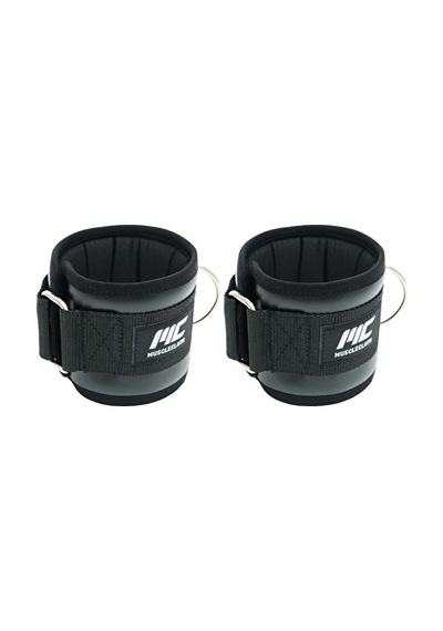 Musclecloth Deri Padded Ankle Cuff 2'li Paket Siyah
