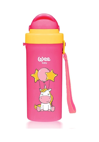 896 Wee Baby Pipetli Bardak Pembe 300ml 2 Adet Çok Renkli