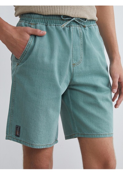 Lcw Jeans Yeşil Rahat Kalıp Erkek Jean Şort