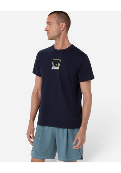 Asics Court Core Graphıc Tee Erkek Lacivert Kısa Kollu Tshirt 2041a355-401