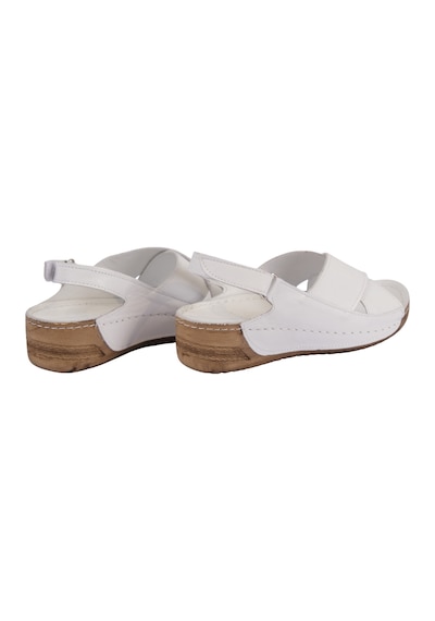 Napa Shoes Hakiki Deri Çapraz Bantlı Arkadan Ayarlı Rahat Taban Dolgu Topuk Kadın Sandalet Napa-311 Beyaz Napa Shoes Hakiki Deri Çapraz Bantlı Arkadan Ayarlı Rahat Taban Dolgu Topuk Kadın Sandalet Napa-311 Beyaz